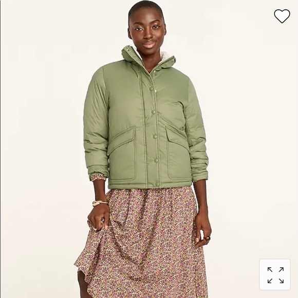 J. Crew Sherpa-Lined Puffer Jacket With Primaloft - Picture 4 of 6
